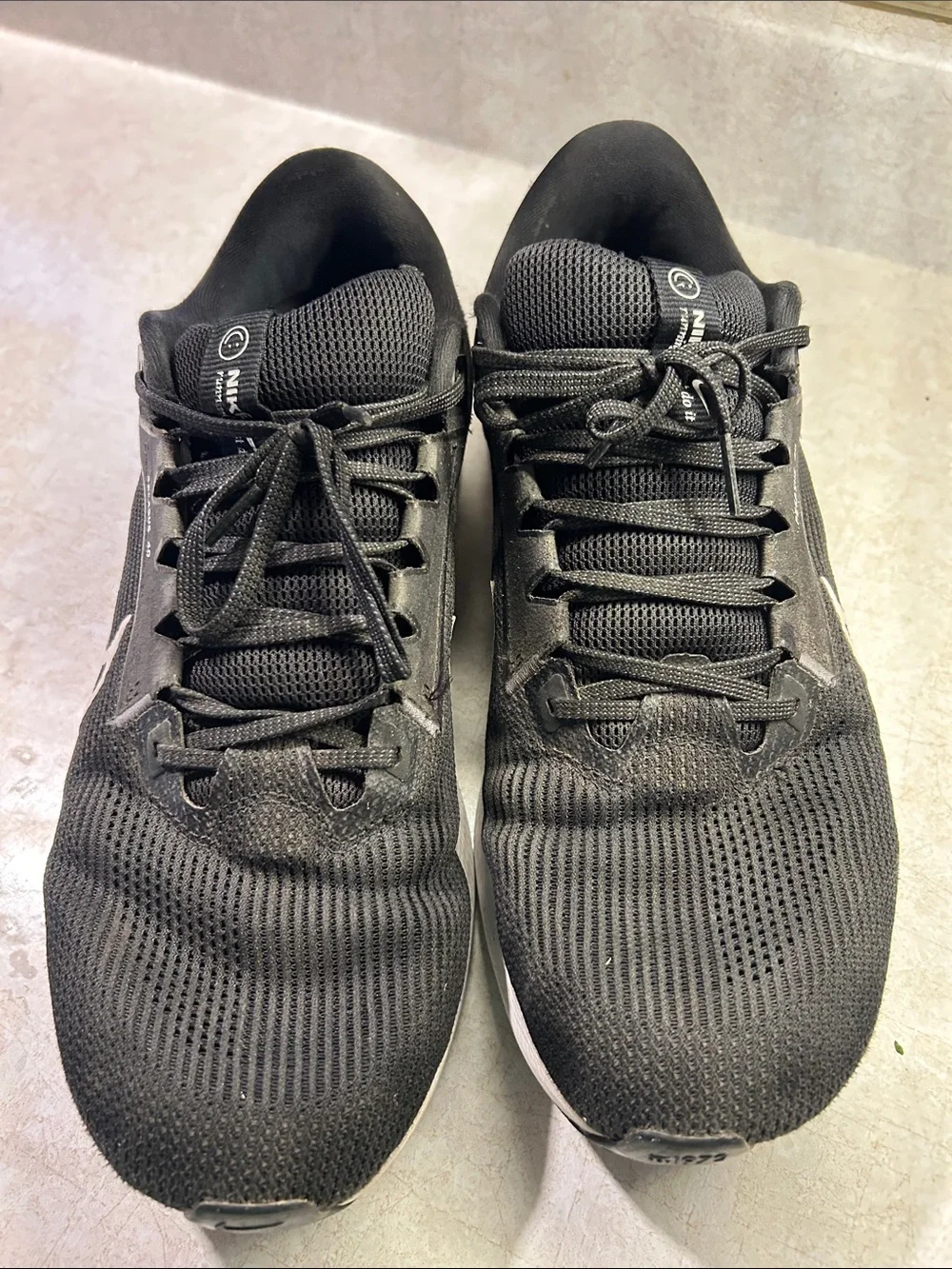 Nike Pegasus 40 Running Shoes - Black with White Swoosh